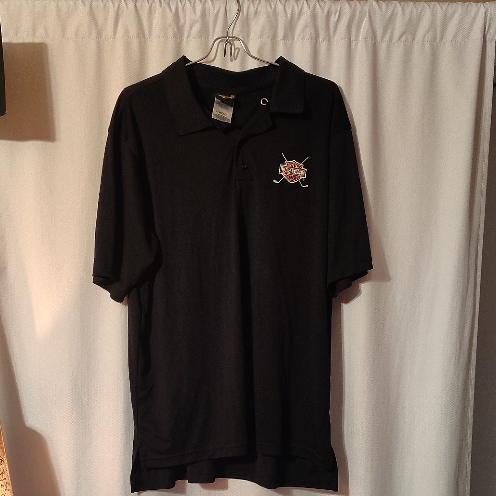 Harley-Davidson Black Polo with Embroidered Logo